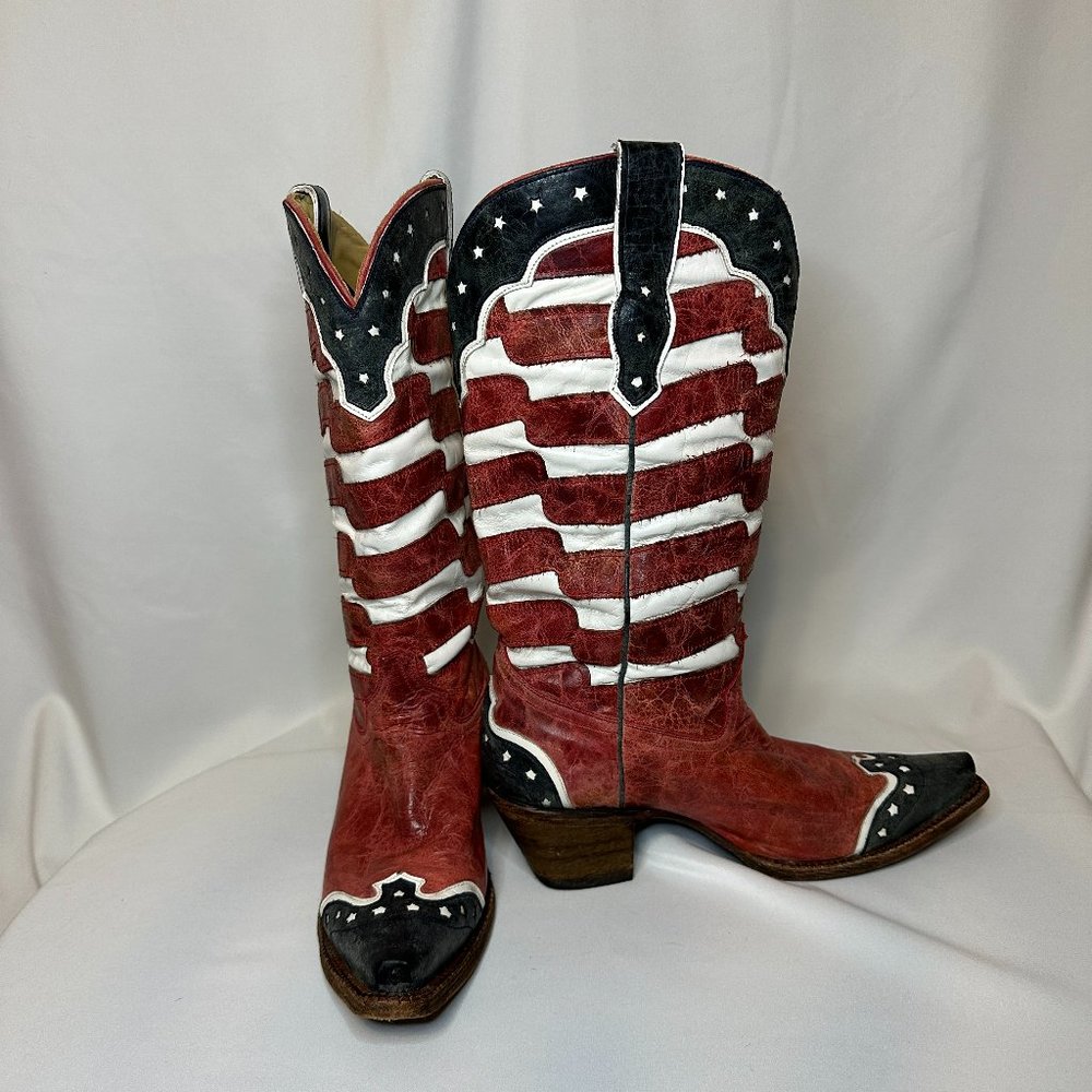 CORRAL WOMEN'S AMERICAN FLAG WESTERN BOOTS - Like New!